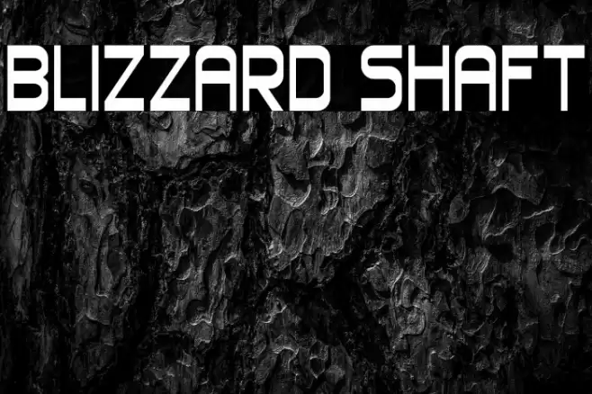 Blizzard Shaft Font examples