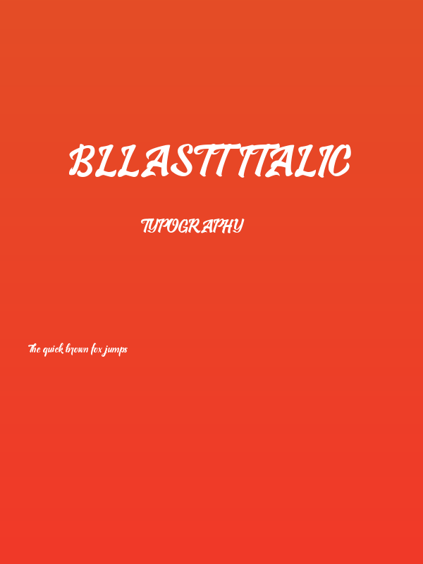 Bllastt Italic Poster