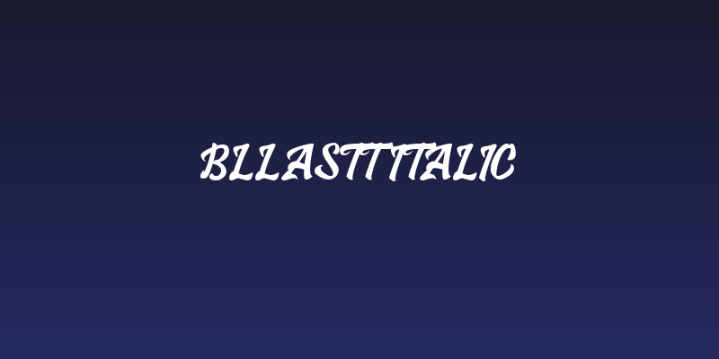 Bllastt Italic Social Header