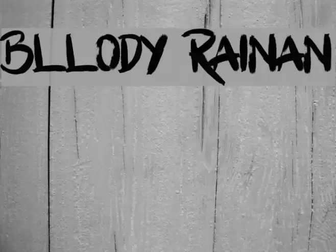 Bllody Rainan Font examples