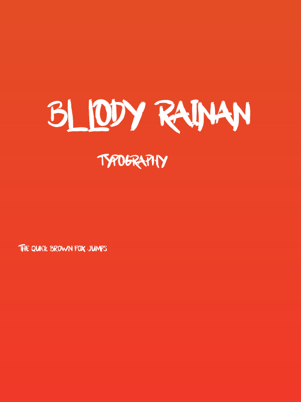 Bllody Rainan Poster
