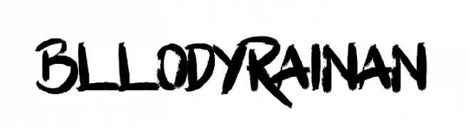 BllodyRainan  Frei Schriftart Herunterladen