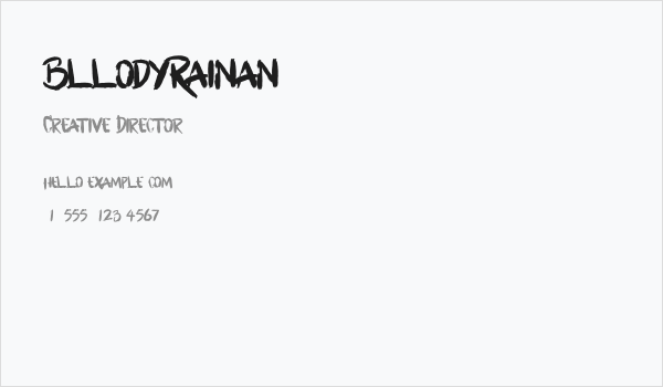 BllodyRainan Business Card