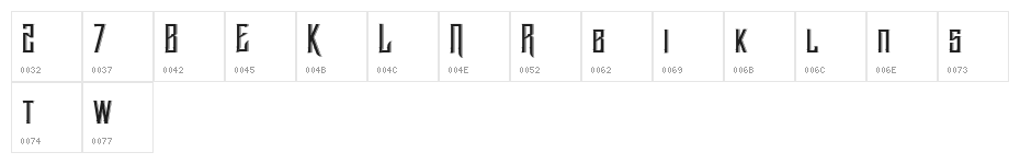 Blnker Character Map