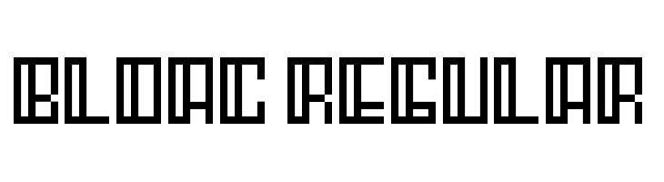 Bloac Regular  Скачать бесплатные шрифты