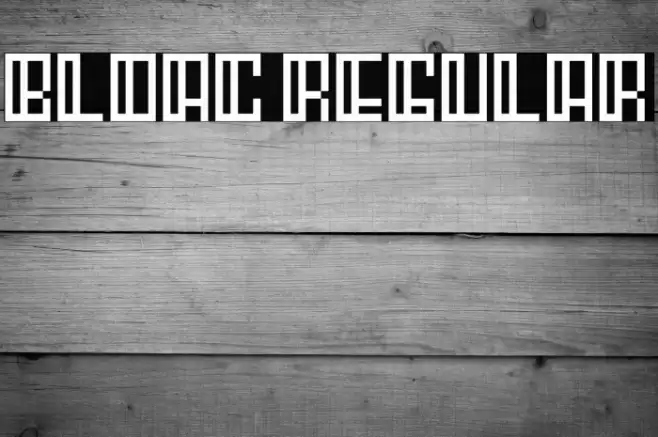 Bloac Regular Font examples