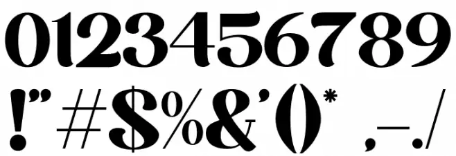 Bloadrish-Regular Font OTHER CHARS