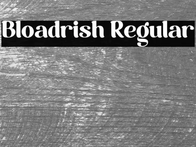 Bloadrish Regular Font examples