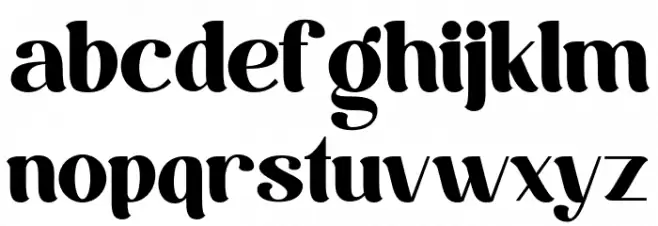 Bloadrish-Regular フォント 小文字