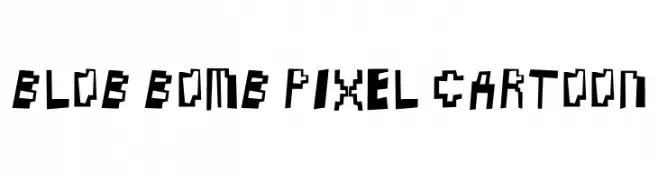 Blob Bomb Pixel Cartoon  Fuentes Gratis Descargar
