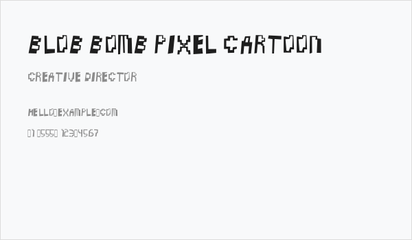 Blob Bomb Pixel Cartoon Business Card