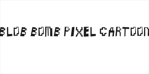 Blob Bomb Pixel Cartoon Logo
