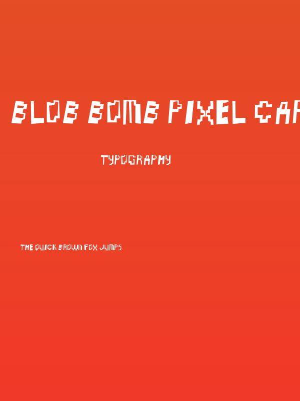 Blob Bomb Pixel Cartoon Poster