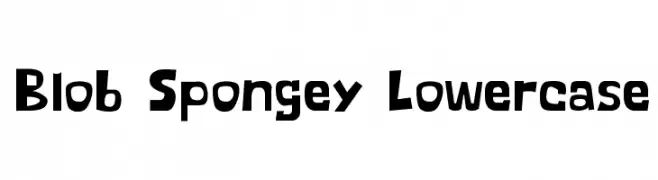 Blob Spongey Lowercase  フリーフォントのダウンロード