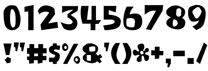 Blob Spongey Lowercase Font OTHER CHARS