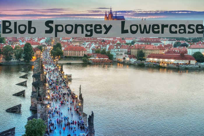 Blob Spongey Lowercase Font examples