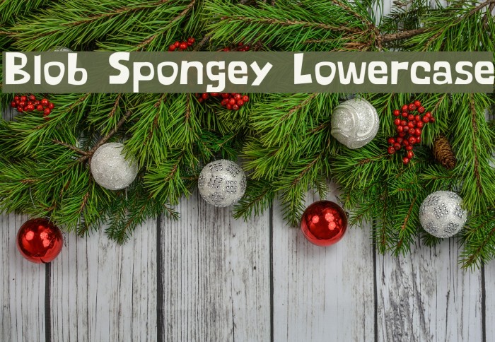 Blob Spongey Lowercase Font examples