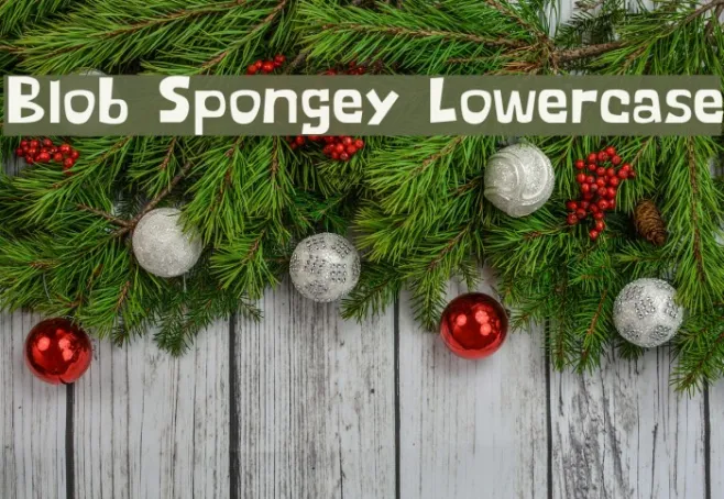 Blob Spongey Lowercase Example 2
