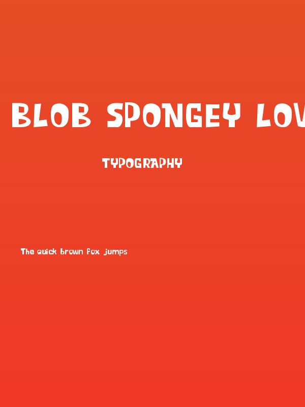 Blob Spongey Lowercase Poster