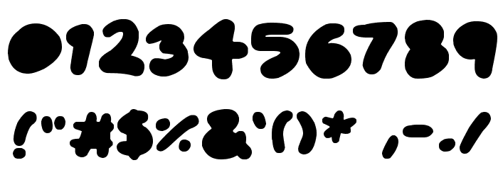 Blob Toon Shadows Font OTHER CHARS