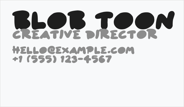 Blob Toon Shadows Business Card