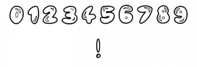 Blobbles Regular Font OTHER CHARS