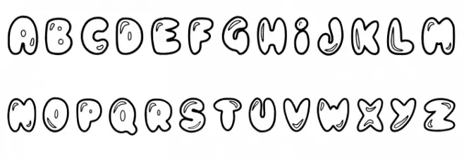 Blobbles Regular Шрифта ВЕРХНИЙ