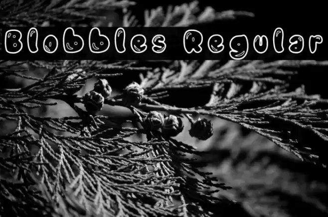 Blobbles Regular फ़ॉन्ट examples