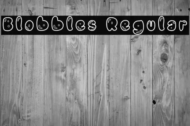 Blobbles Regular फ़ॉन्ट examples
