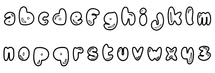 Blobbles Regular Schriftart Kleinbuchstaben