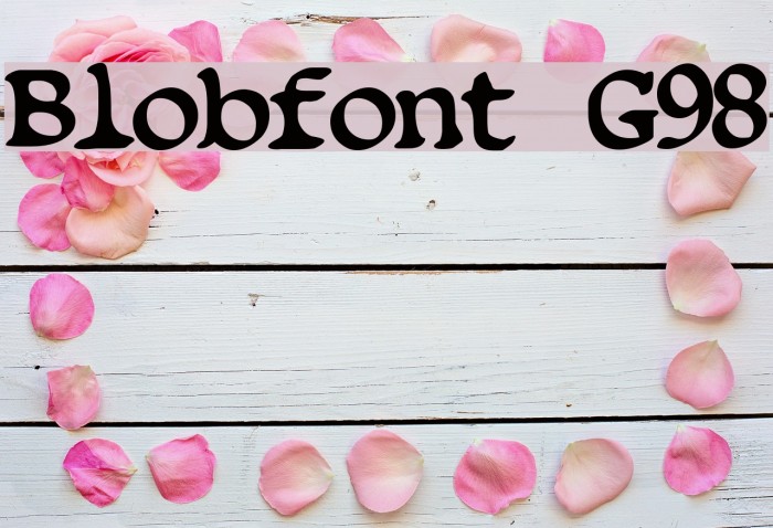 Blobfont G98 Font examples
