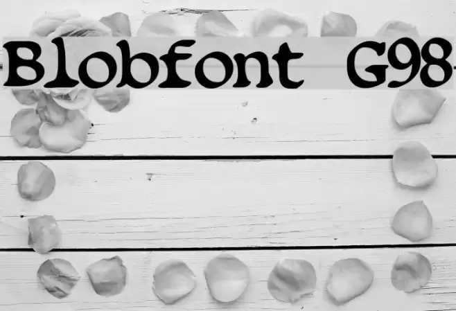 Blobfont G98 फ़ॉन्ट examples