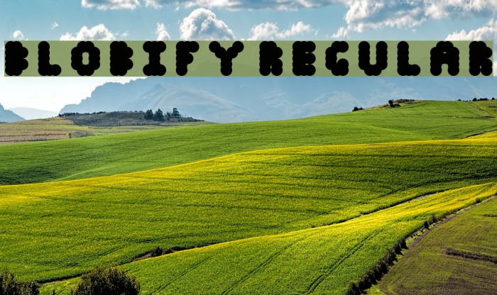 Blobify Regular Font examples