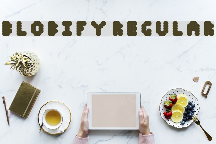Blobify Regular Font examples