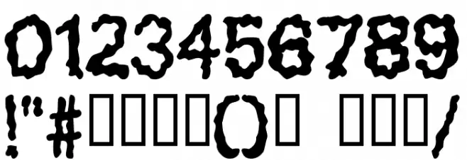 Blobs Font OTHER CHARS