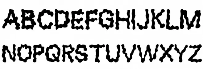 Blobs Schriftart Groß