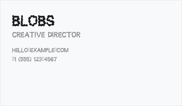 Blobs Business Card