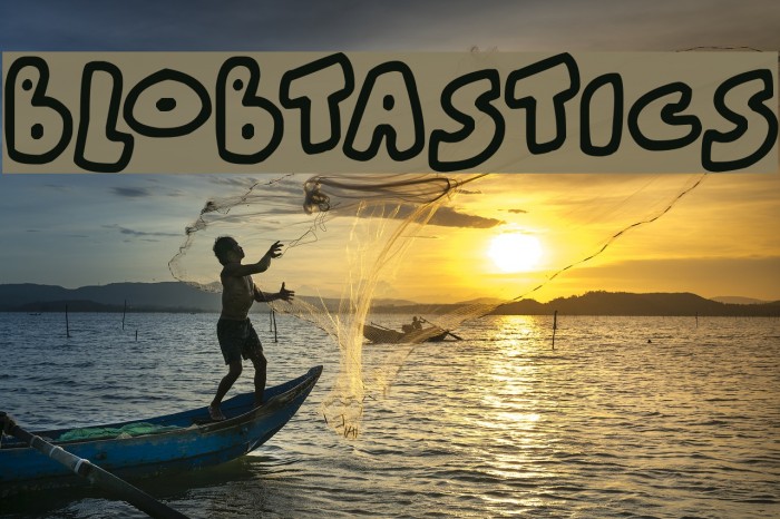Blobtastics Font examples