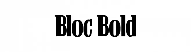 Bloc Bold  les polices de caractères gratuit tlcharger