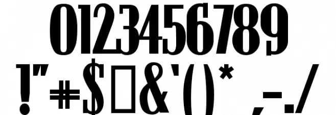 Bloc Bold Font OTHER CHARS