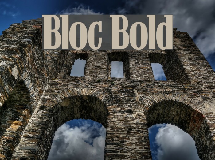 Bloc Bold Font examples