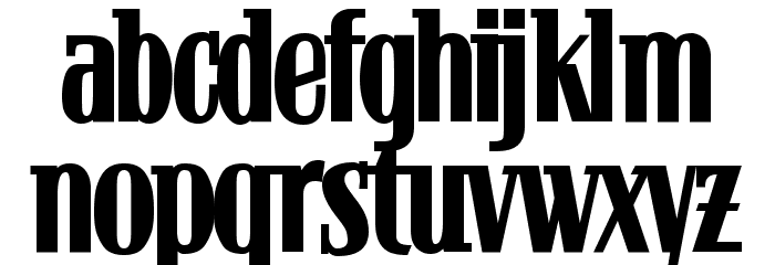 Bloc Bold Font LOWERCASE