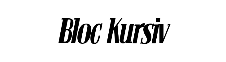 Bloc Kursiv Font