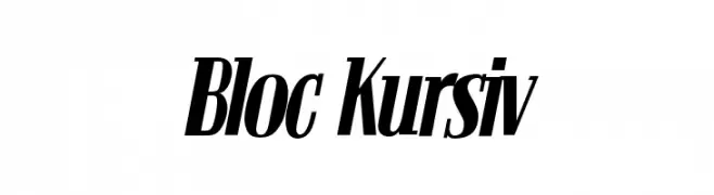 Bloc Kursiv  Free Fonts Download