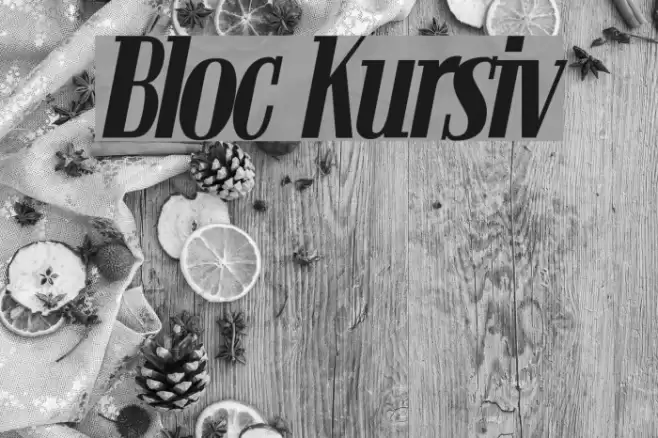 Bloc Kursiv Caratteri examples