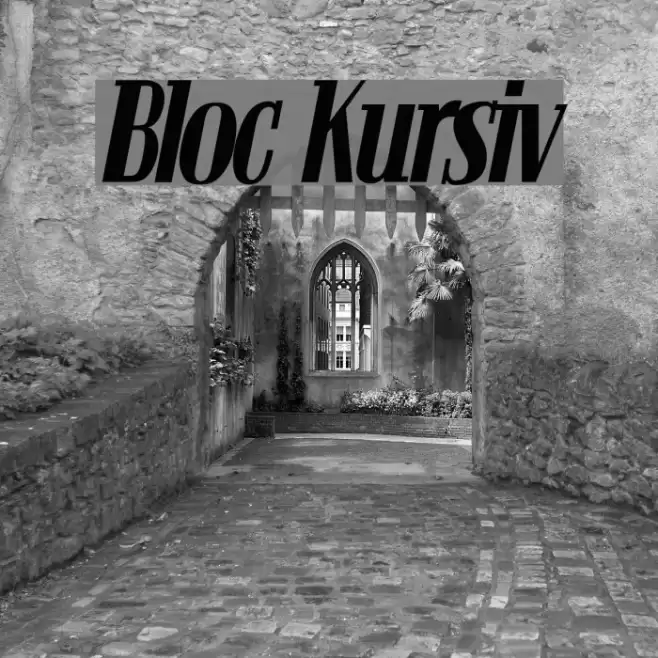 Bloc Kursiv Caratteri examples