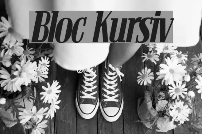 Bloc Kursiv Caratteri examples