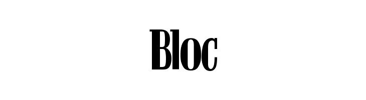 Bloc  Frei Schriftart Herunterladen