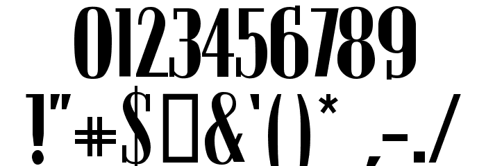 Bloc Font OTHER CHARS