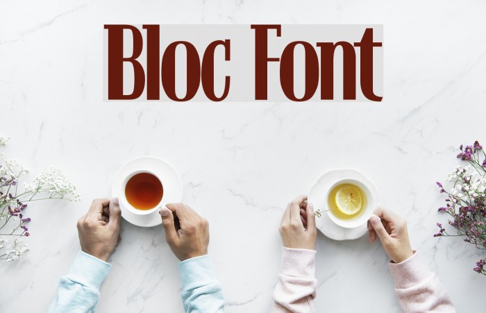Bloc Font examples